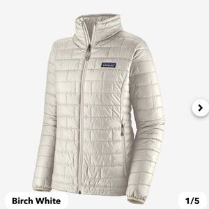 Women’s white Patagonia Nano puff Jacket